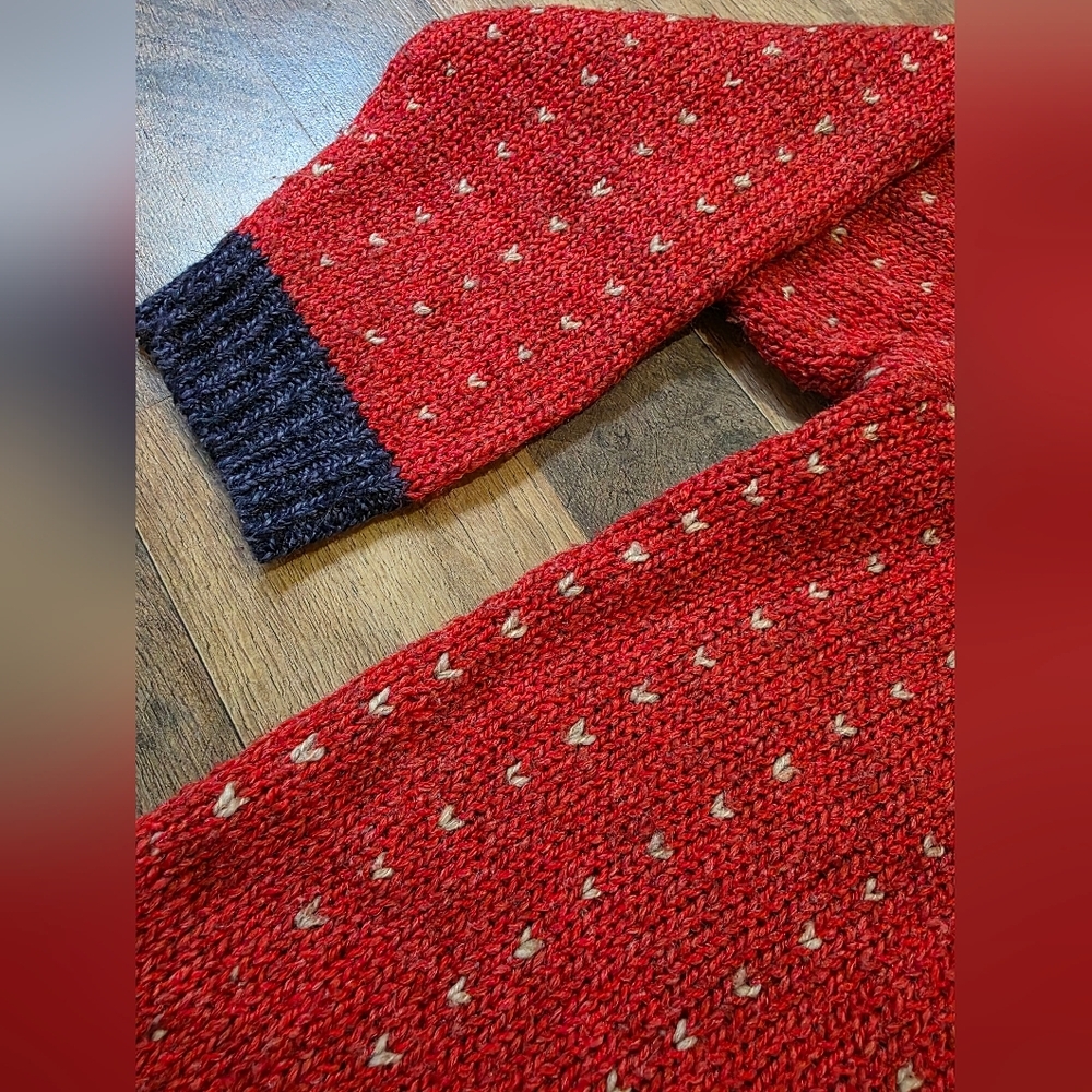 Claudia D. Women's Vintage Red Turtleneck Wool Blend Pullover Sweater Size XL - Picture 4 of 8
